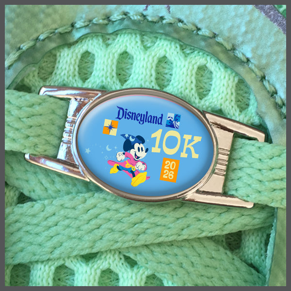 Disneyland Half Marathon Weekend 2026 10K 6.2 Miles Shoe Charm or Zipper Pull
