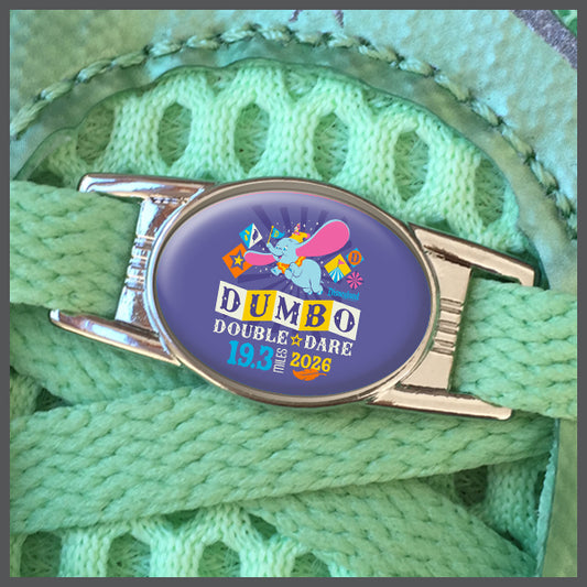 Disneyland Half Marathon Weekend 2026 Dumbo Double Dare Challenge 19.3 Miles Shoe Charm or Zipper Pull