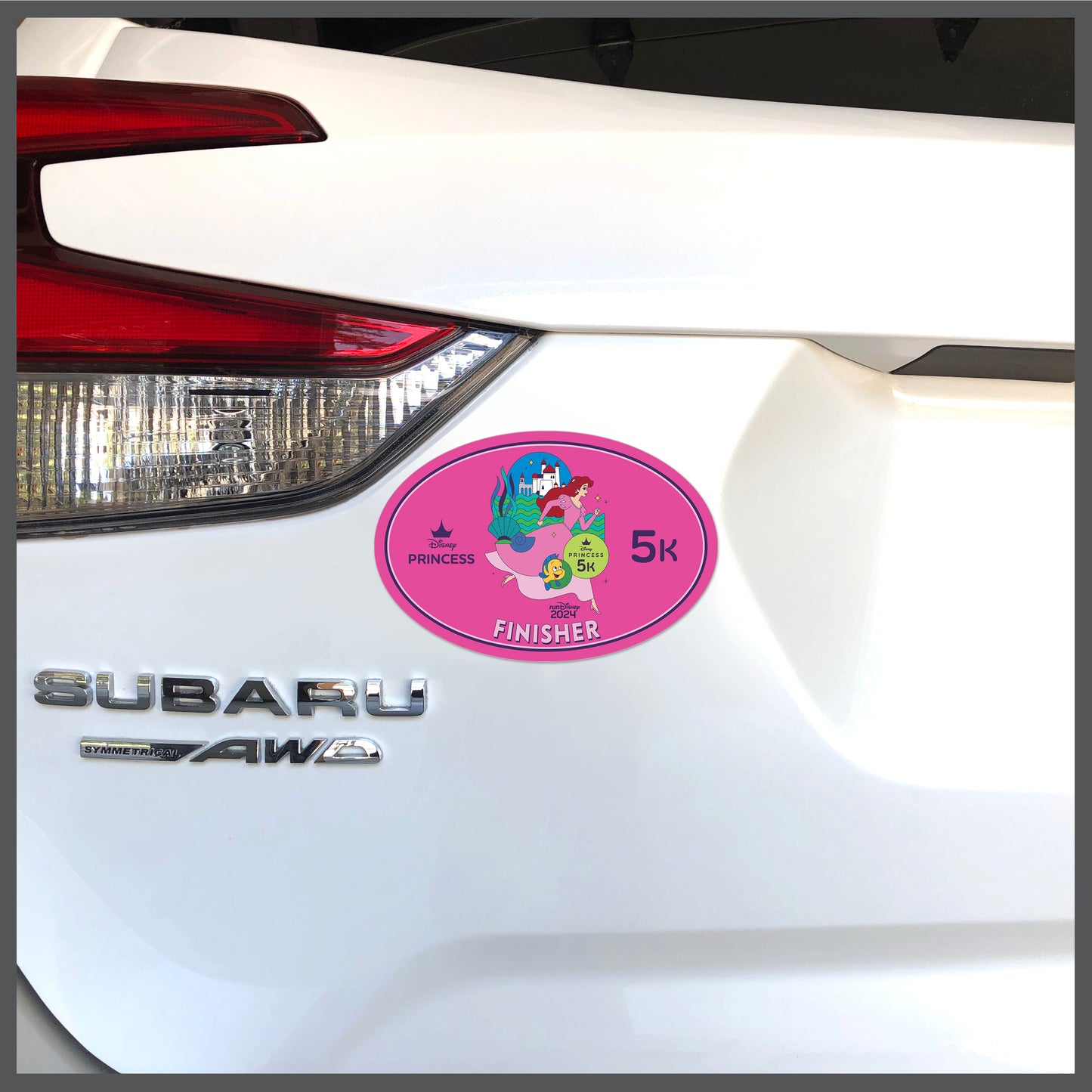 RunDisney Princess Half Marathon Weekend 2024 Princess 5K 3.1 Miles FINISHER Decal or Car Magnet