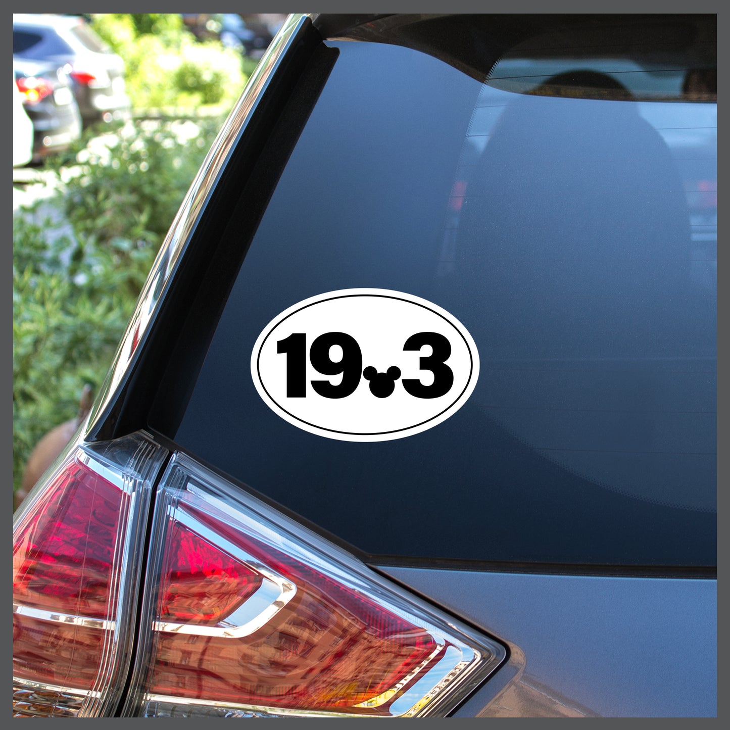 RunDisney and Disneyland Race Distance 13.1 with Mouse Head Decimal Decal or Car Magnet