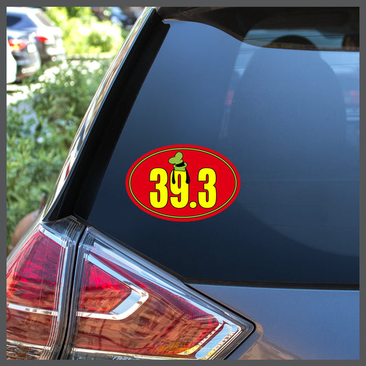 RunDisney Character Heads with Distance 39.3 Decal or Car Magnet