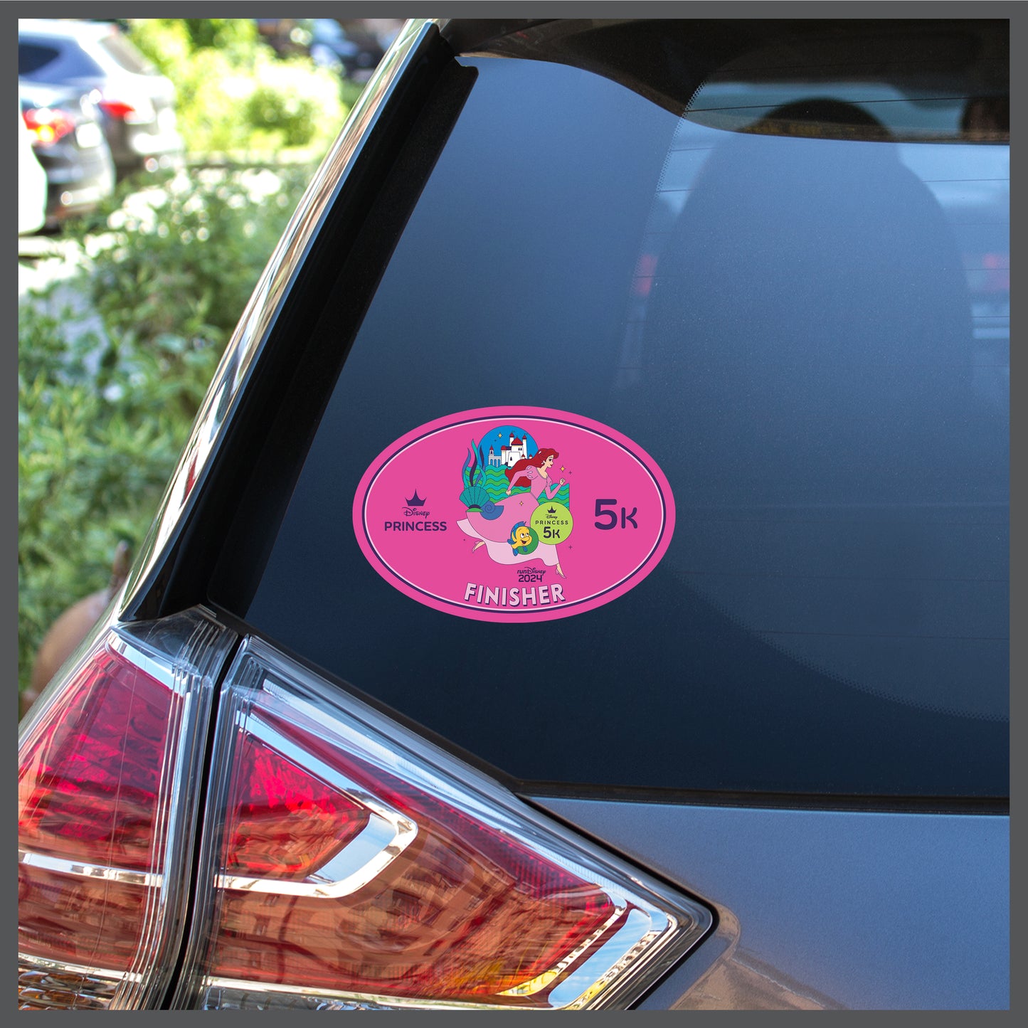 RunDisney Princess Half Marathon Weekend 2024 Princess 5K 3.1 Miles FINISHER Decal or Car Magnet