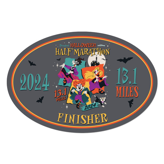 Disneyland Halloween Half Marathon Weekend 2024 Half Marathon 13.1 Miles FINISHER Decal or Car Magnet