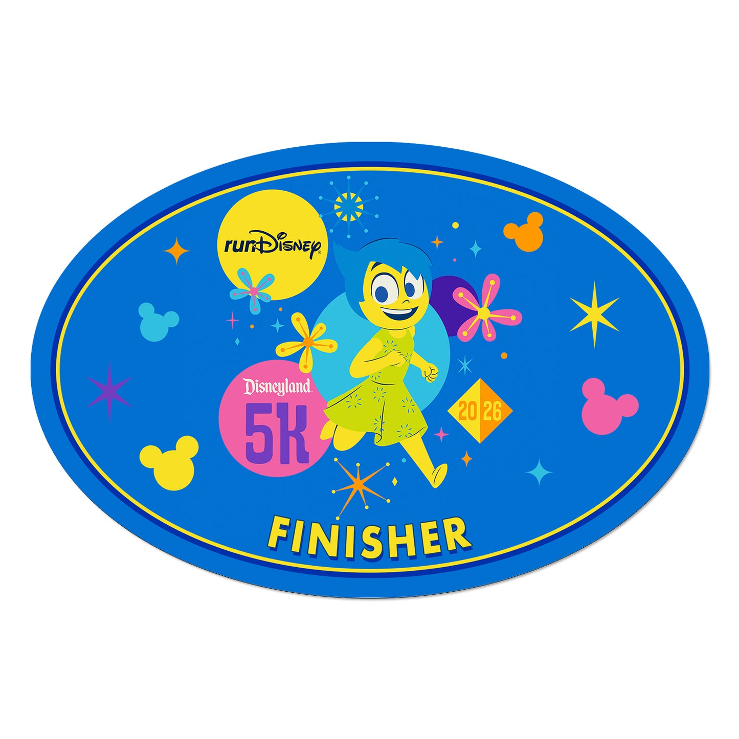 Disneyland Half Marathon Weekend 2026 5K 3.1 Miles FINISHER Decal or Car Magnet