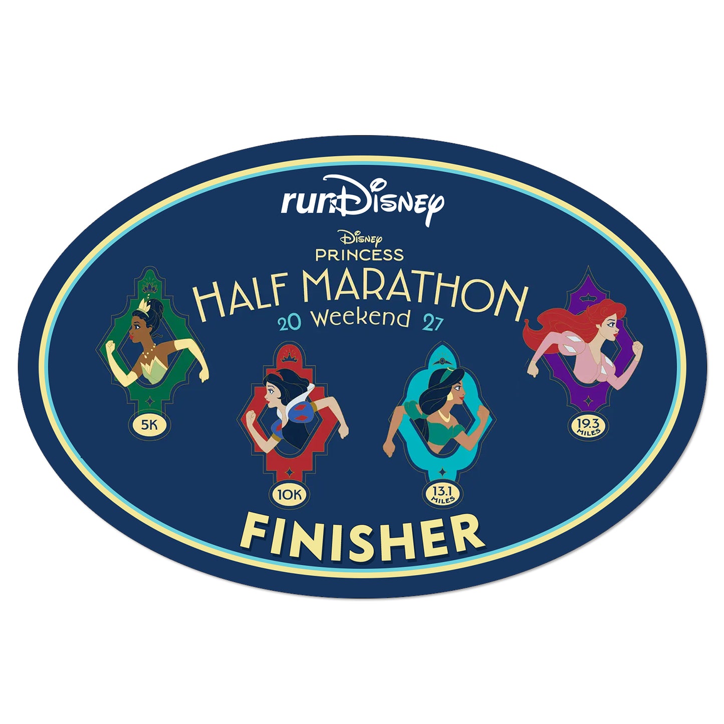 RunDisney Princess Half Marathon Weekend 2027 Generic Weekend FINISHER Decal or Car Magnet