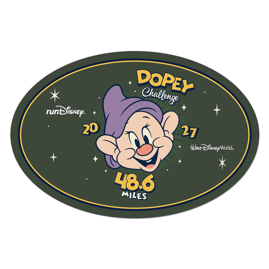 RunDisney Marathon Weekend 2027 Dopey Challenge 48.6 Miles NO WORDS or FINISHER Decal or Car Magnet