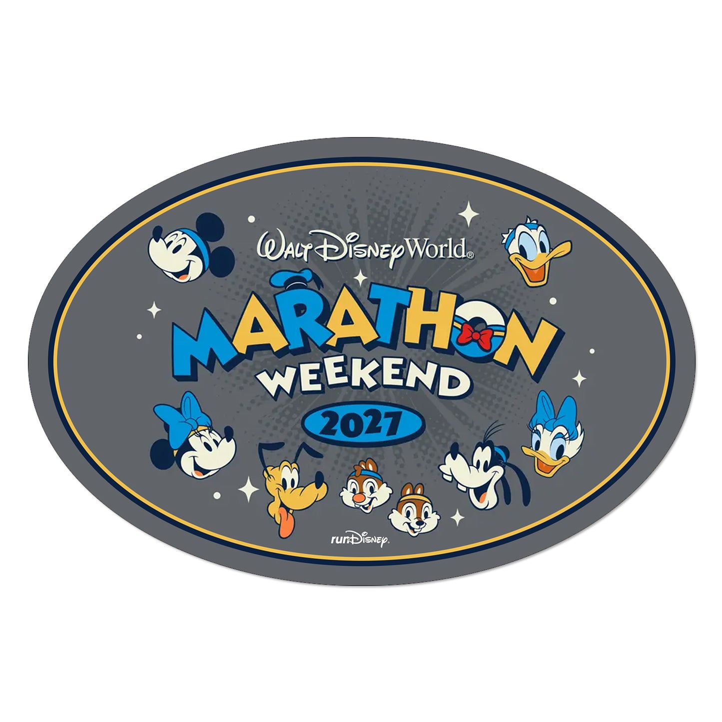 RunDisney Marathon Weekend 2027 Generic NO WORDS Decal or Car Magnet