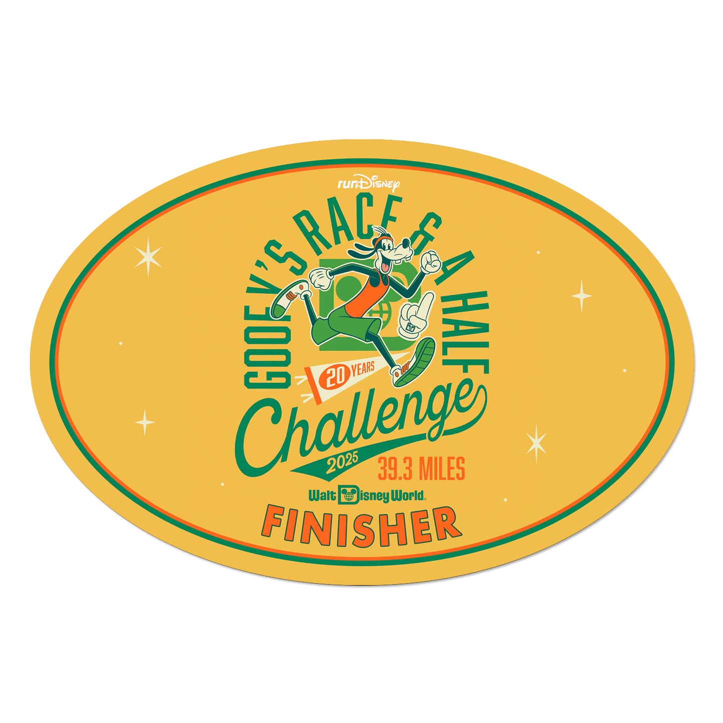 RunDisney Marathon Weekend 2025 Goofy Challenge 39.3 Miles FINISHER Decal or Car Magnet