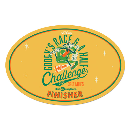 RunDisney Marathon Weekend 2025 Goofy Challenge 39.3 Miles FINISHER Decal or Car Magnet