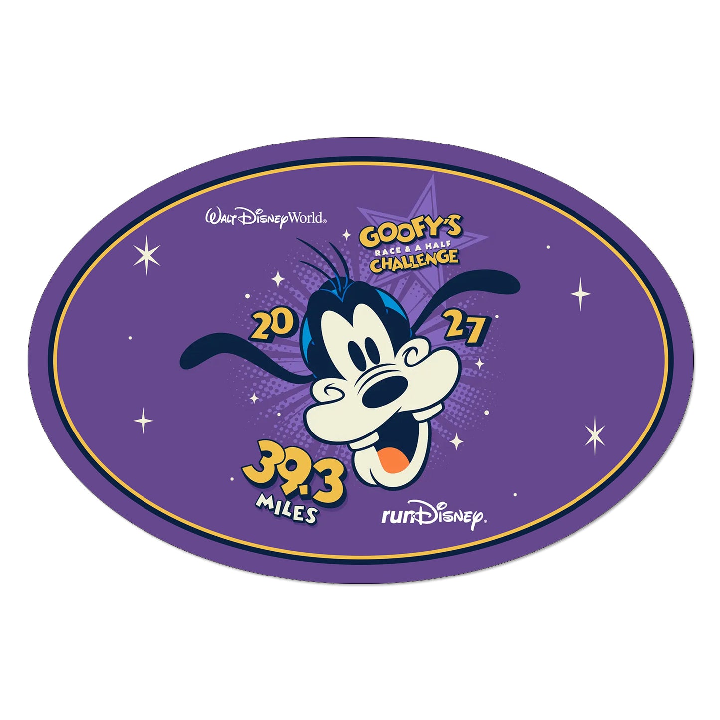 RunDisney Marathon Weekend 2027 Goofy Challenge 39.3 Miles NO WORDS or FINISHER Decal or Car Magnet