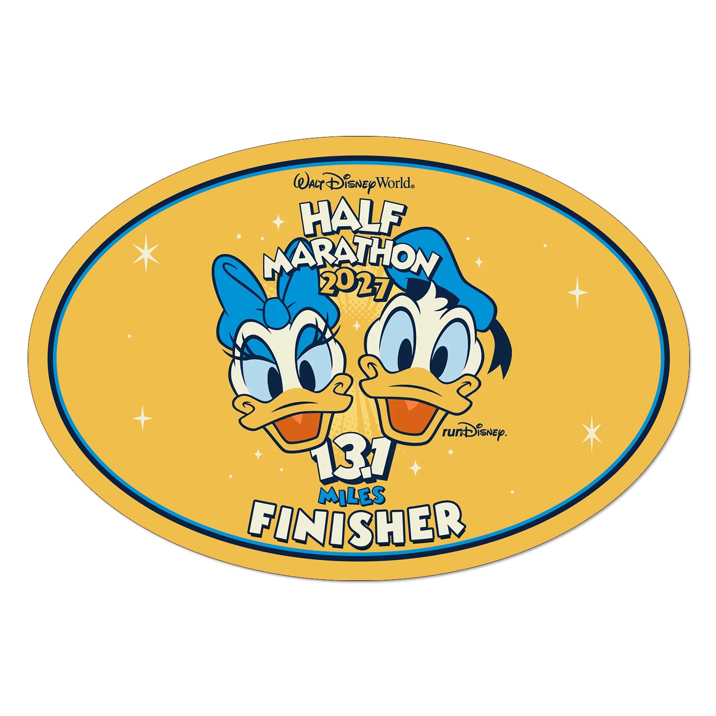 RunDisney Marathon Weekend 2027 Half Marathon 13.1 Miles NO WORDS or FINISHER Decal or Car Magnet