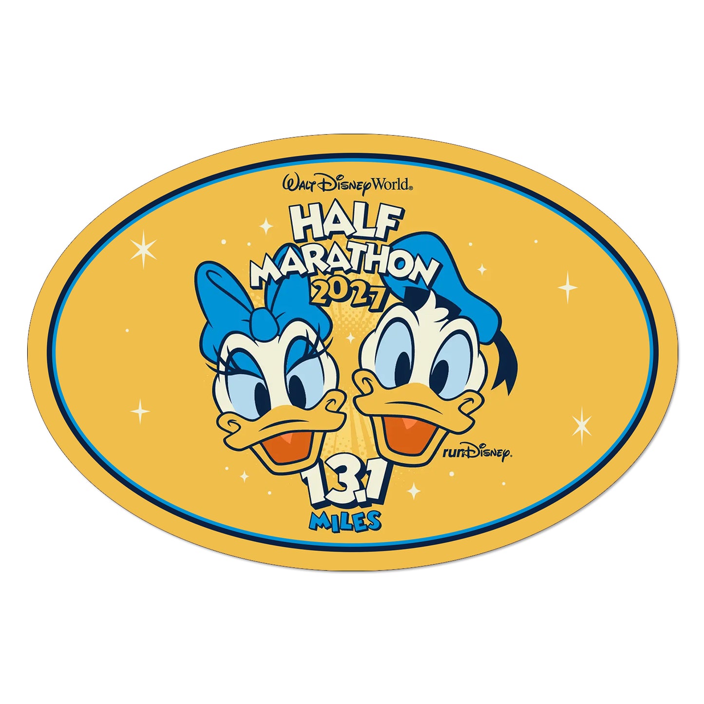 RunDisney Marathon Weekend 2027 Half Marathon 13.1 Miles NO WORDS or FINISHER Decal or Car Magnet