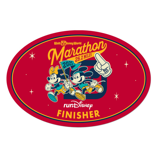 RunDisney Marathon Weekend 2025 Marathon 26.2 Miles FINISHER Decal or Car Magnet