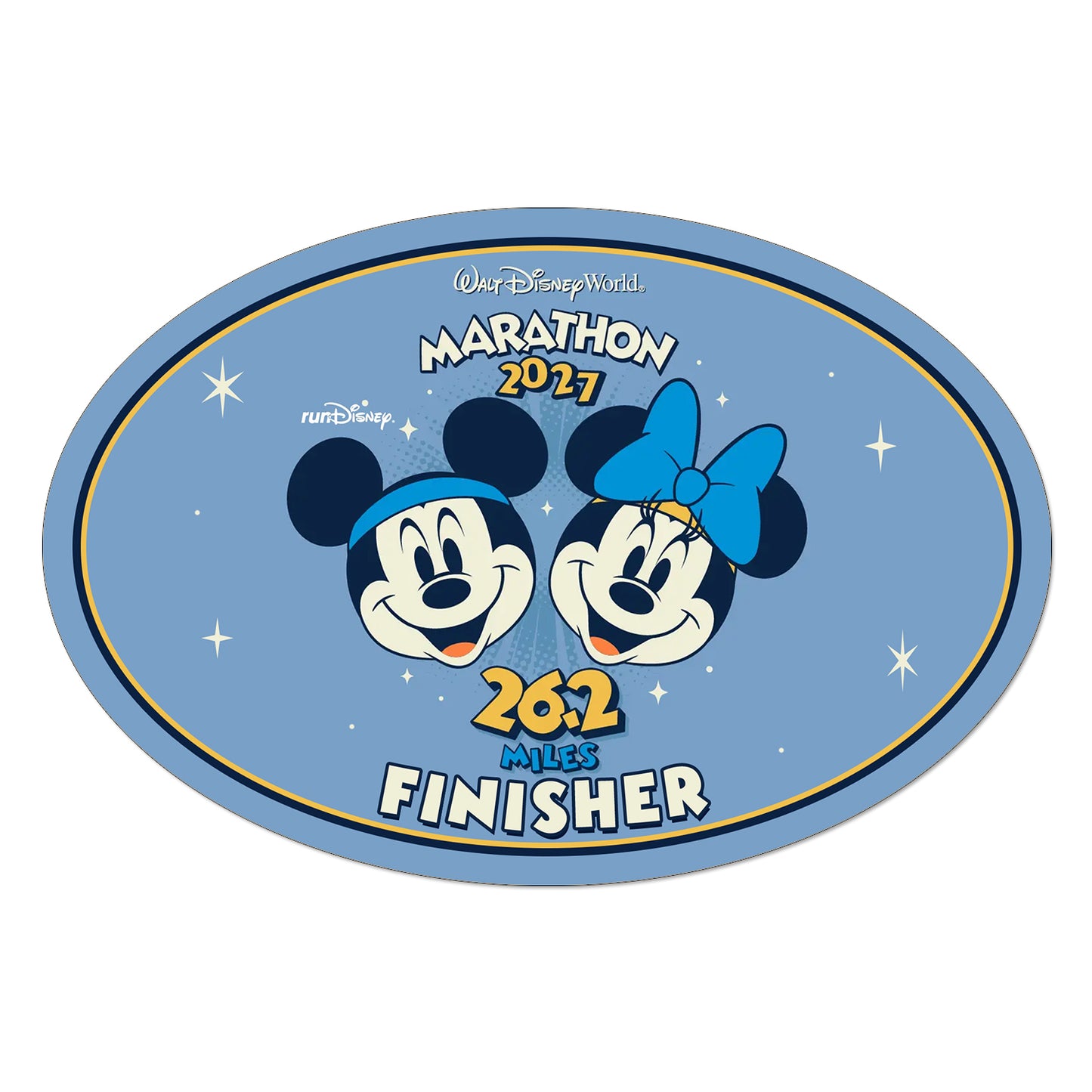 RunDisney Marathon Weekend 2027 Marathon 26.2 Miles NO WORDS or FINISHER Decal or Car Magnet