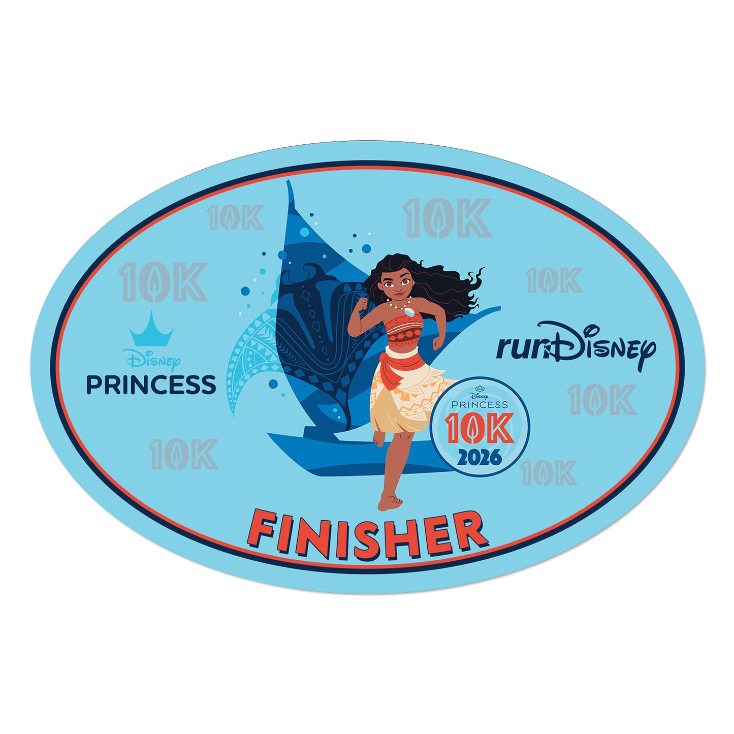 RunDisney Princess Half Marathon Weekend 2026 Princess 10K 6.2 Miles FINISHER Decal or Car Magnet
