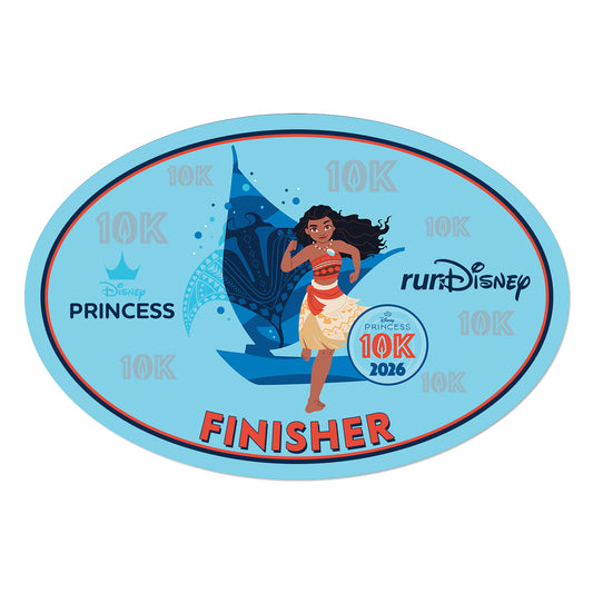 RunDisney Princess Half Marathon Weekend 2026 Princess 10K 6.2 Miles FINISHER Decal or Car Magnet