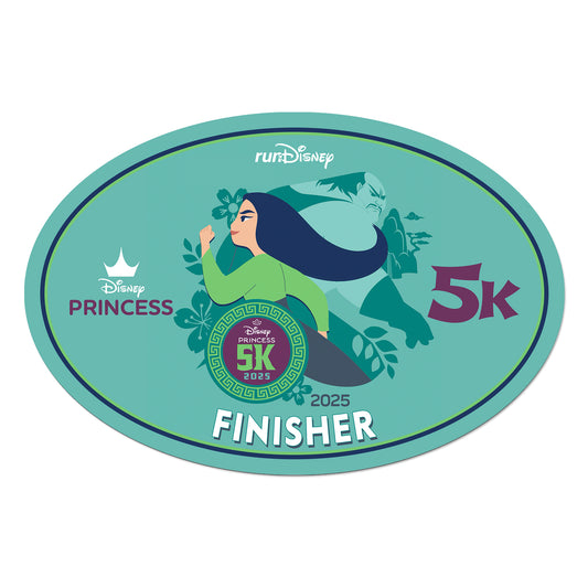 RunDisney Princess Half Marathon Weekend 2025 Princess 5K 3.1 Miles FINISHER Decal or Car Magnet