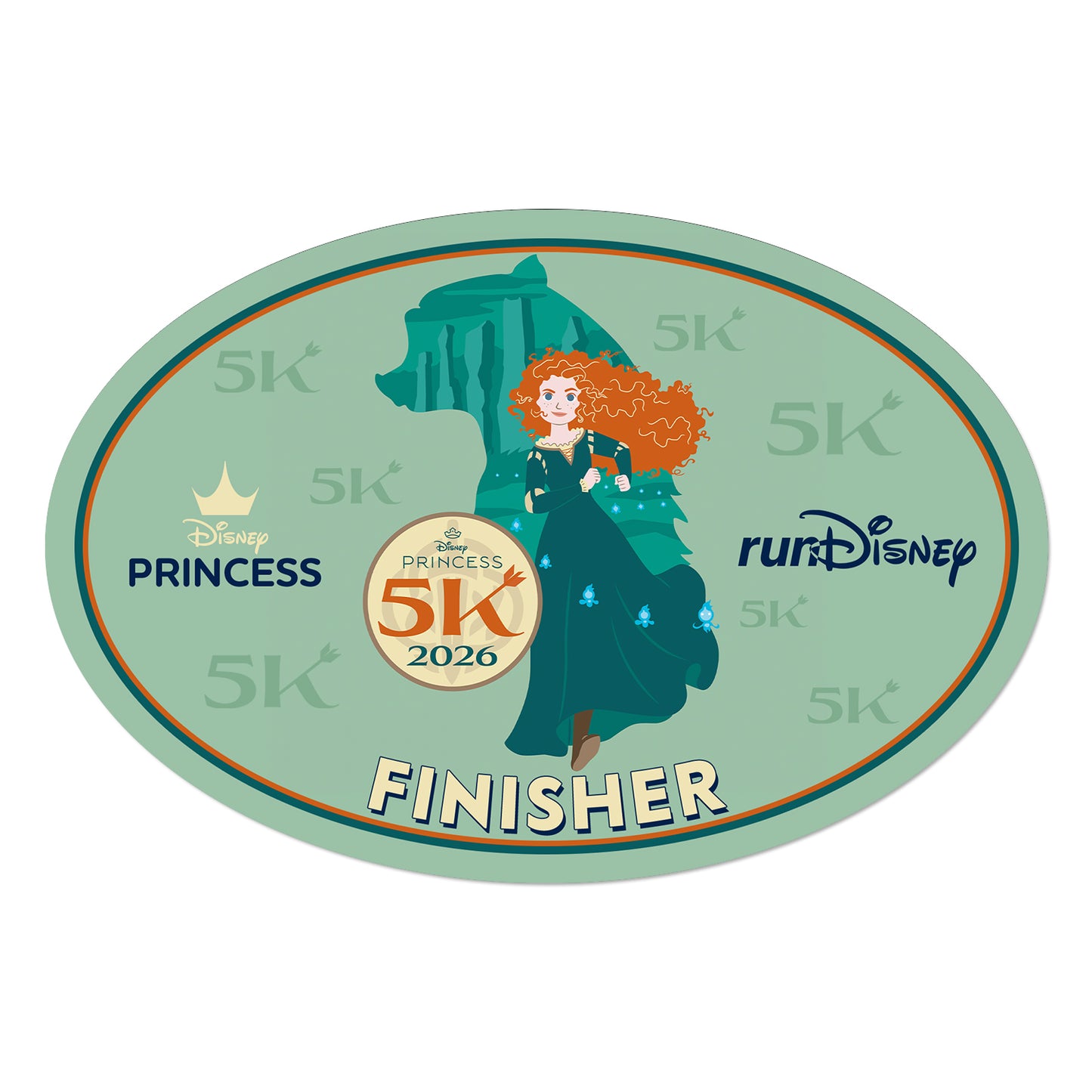 RunDisney Princess Half Marathon Weekend 2026 Princess 5K 3.1 Miles FINISHER Decal or Car Magnet