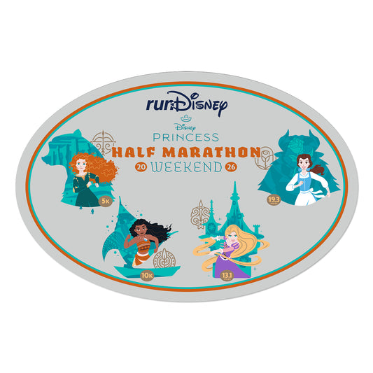 RunDisney Princess Half Marathon Weekend 2026 Princess Weekend Races Decal or Car Magnet