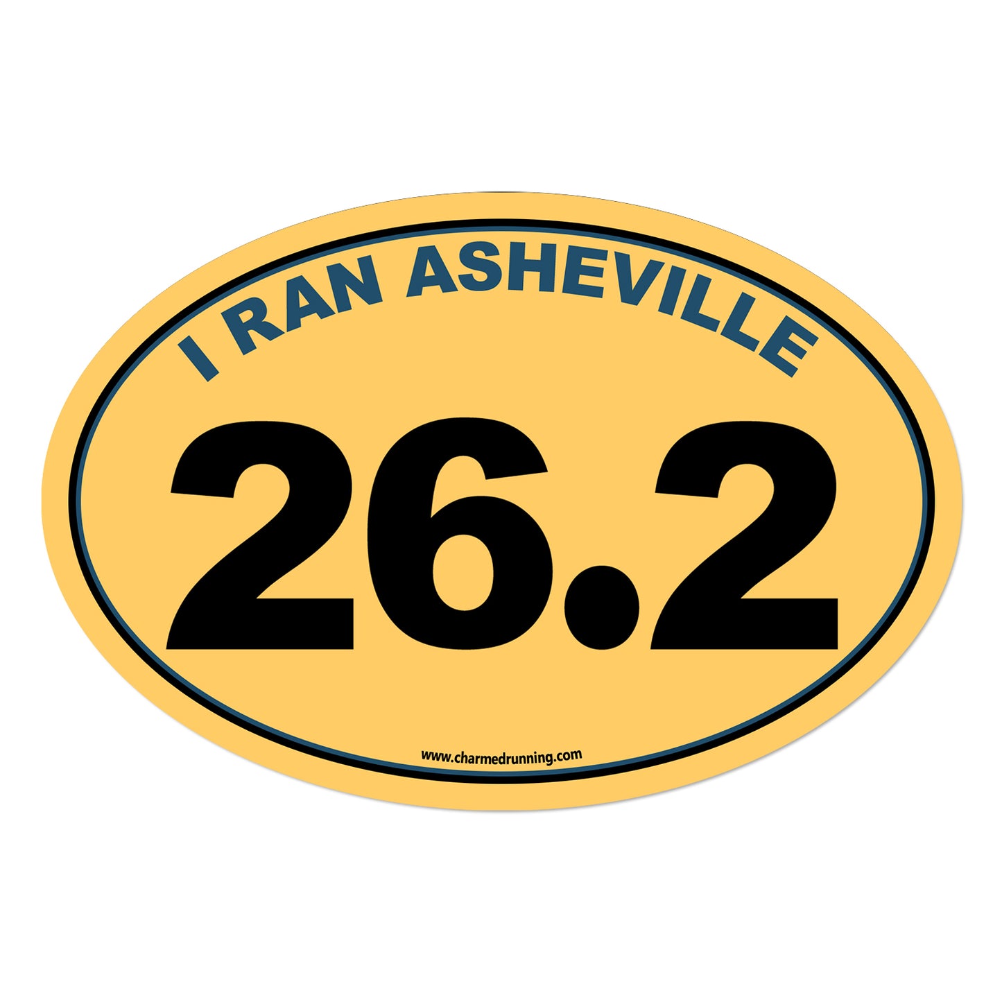 I Ran Asheville 26.2 Marathon with No Year Decal or Car Magnet