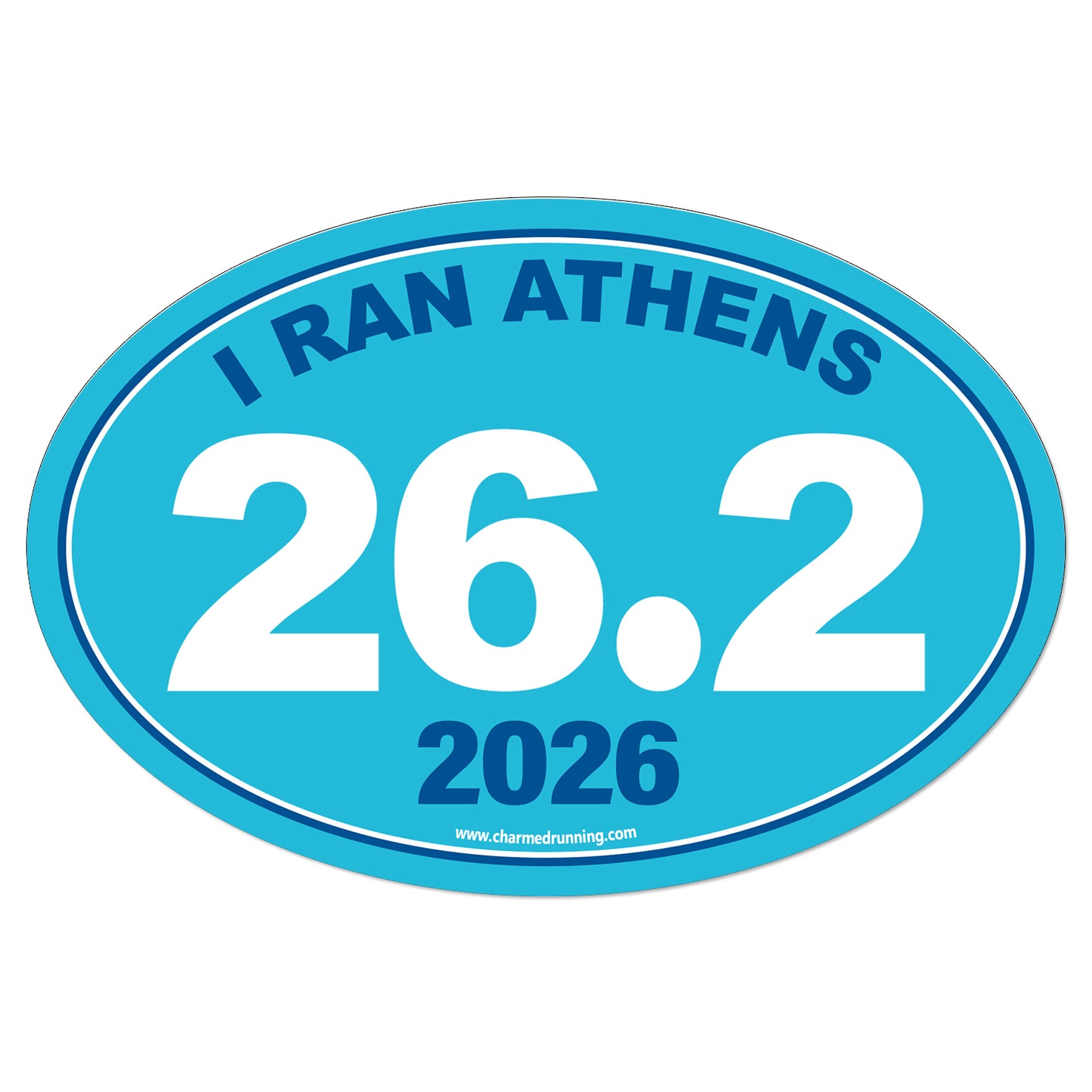 I Ran Athens 26.2 Marathon with Custom Year Decal or Car Magnet
