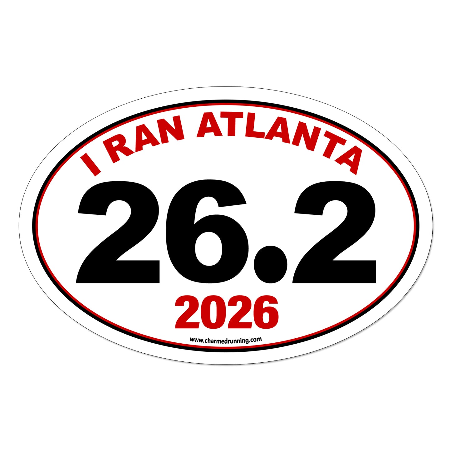I Ran Atlanta 26.2 Marathon with Custom Year Decal or Car Magnet