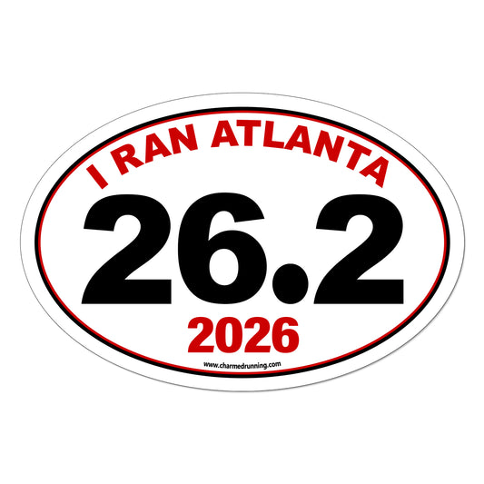 I Ran Atlanta 26.2 Marathon with Custom Year Decal or Car Magnet