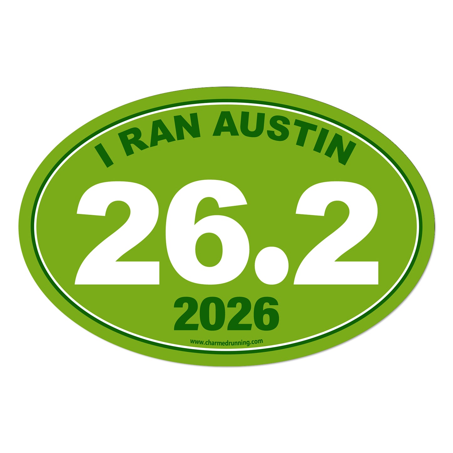 I Ran Austin 26.2 Marathon with Custom Year Decal or Car Magnet