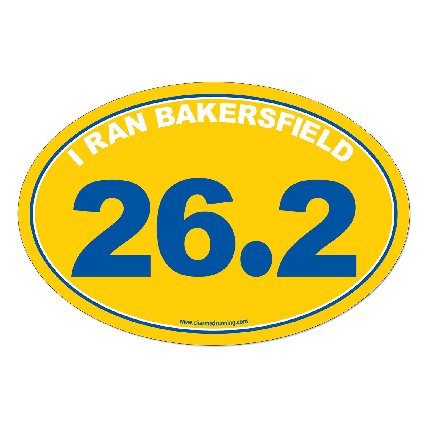 I Ran Bakersfield 26.2 Marathon with No Year Decal or Car Magnet
