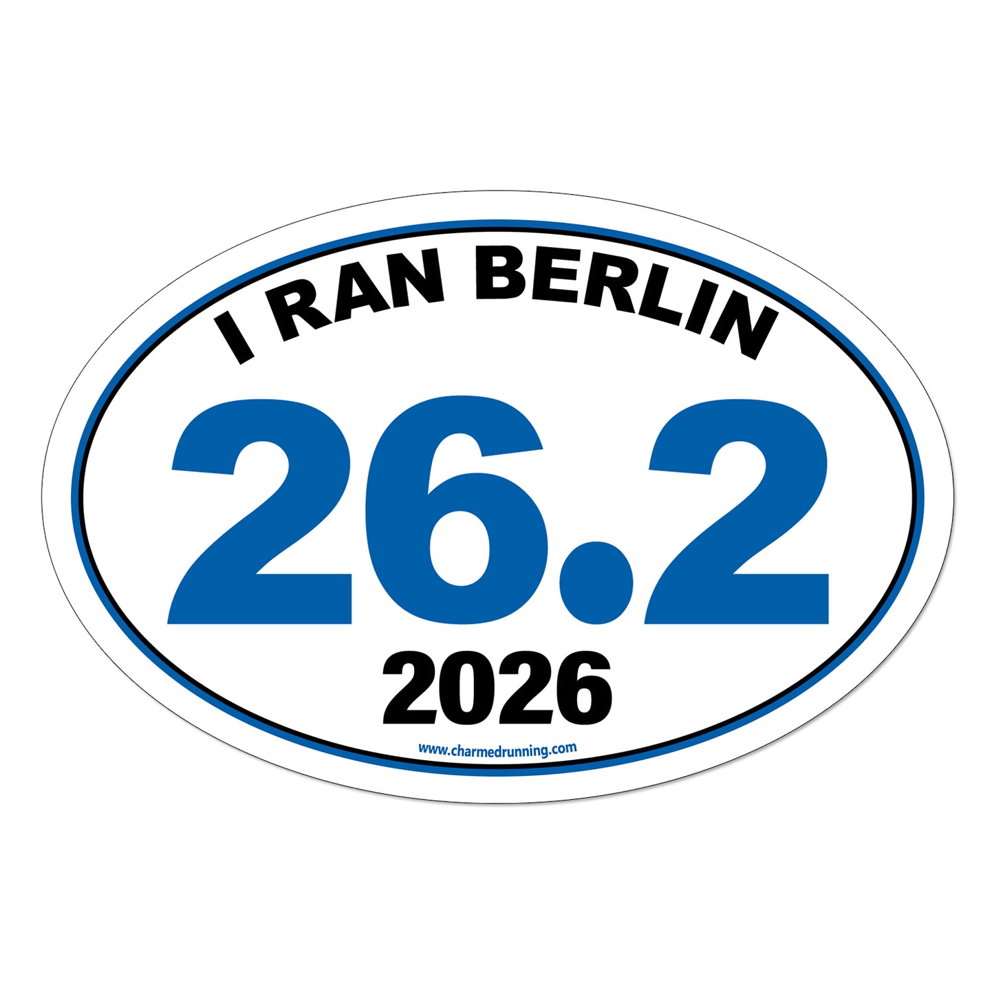 I Ran Berlin 26.2 Marathon with Custom Year Decal or Car Magnet