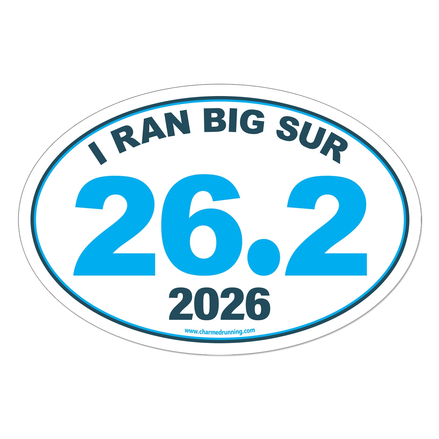 I Ran Big Sur 26.2 Marathon with Custom Year Decal or Car Magnet