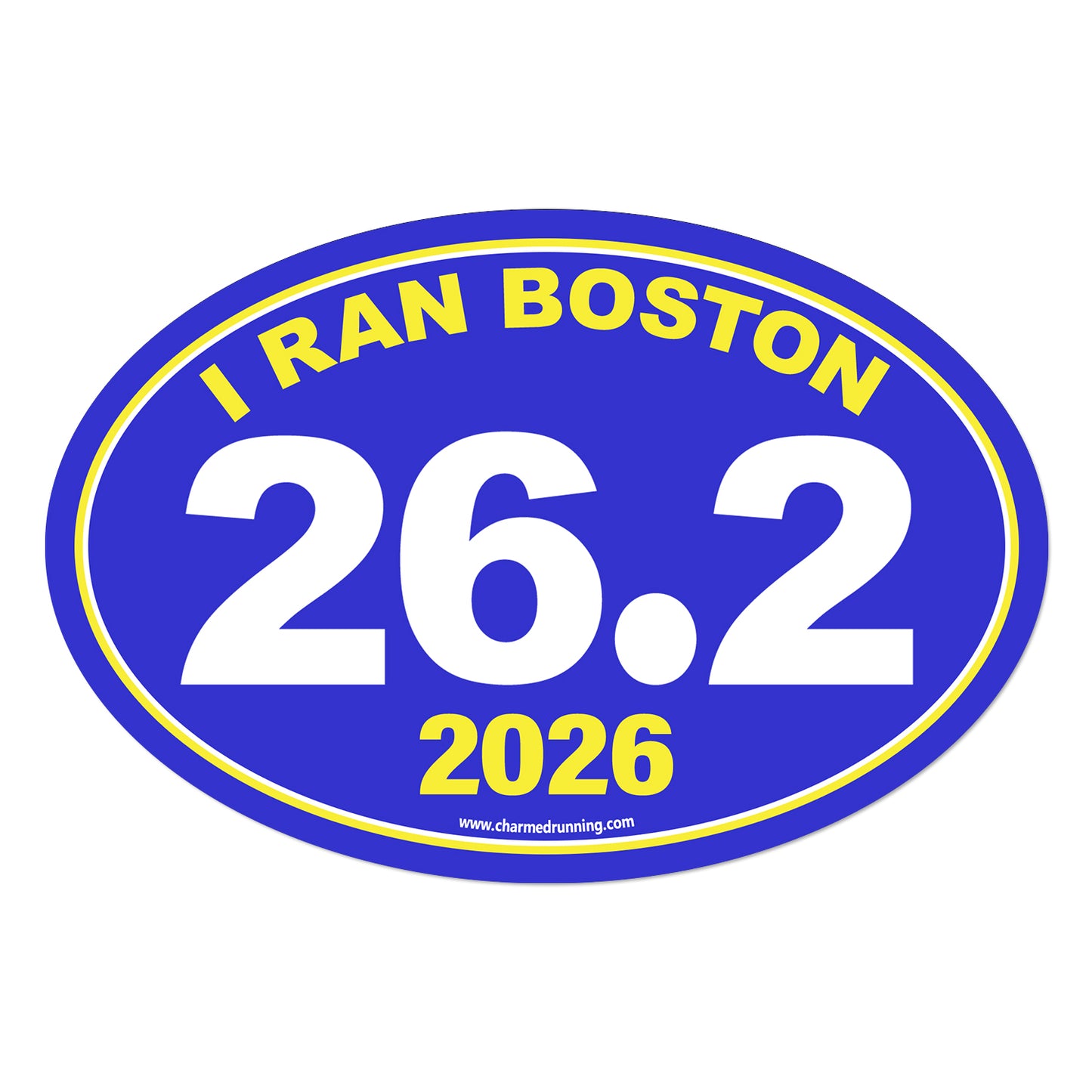 I Ran Boston 26.2 Marathon with Custom Year Decal or Car Magnet