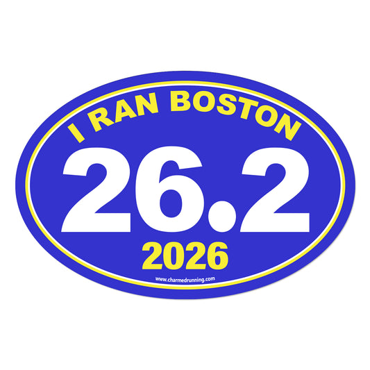 I Ran Boston 26.2 Marathon with Custom Year Decal or Car Magnet