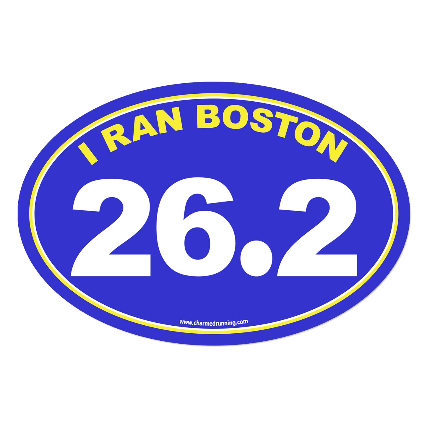 I Ran Boston 26.2 Marathon with No Year Decal or Car Magnet