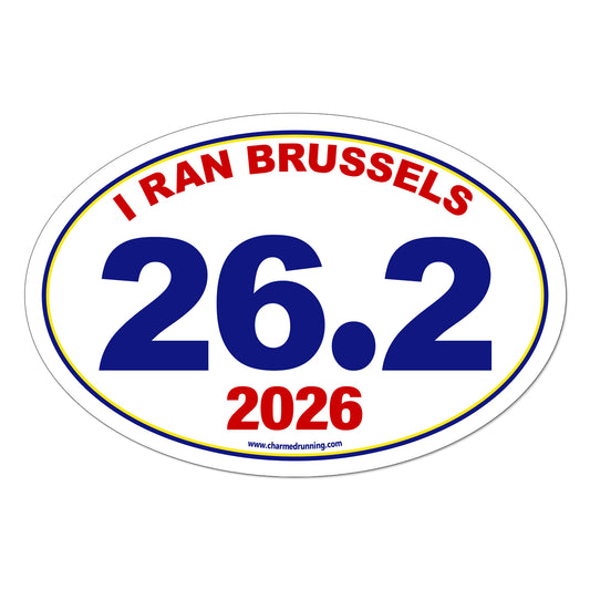I Ran Brussels 26.2 Marathon with Custom Year Decal or Car Magnet