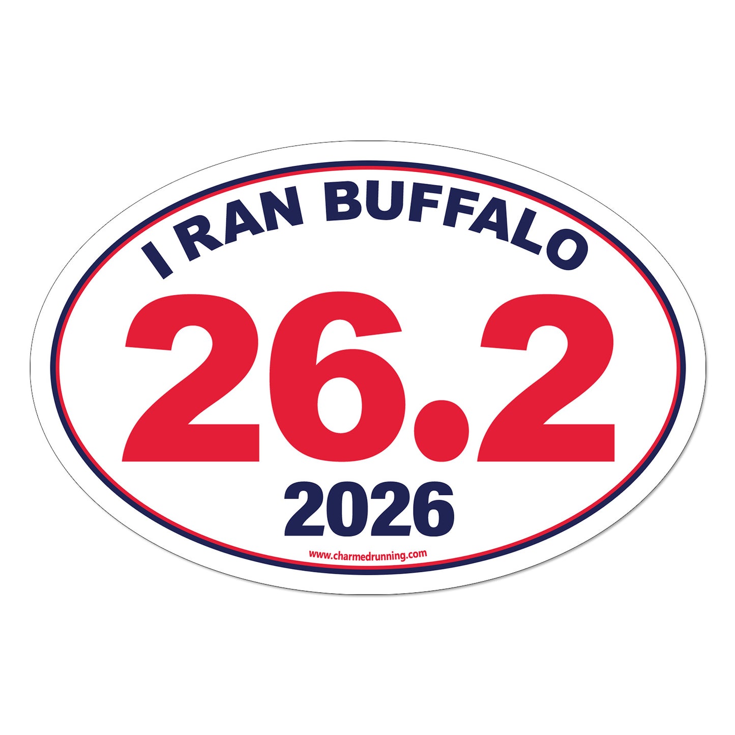 I Ran Buffalo 26.2 Marathon with Custom Year Decal or Car Magnet