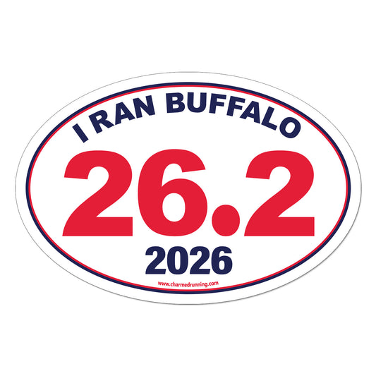 I Ran Buffalo 26.2 Marathon with Custom Year Decal or Car Magnet