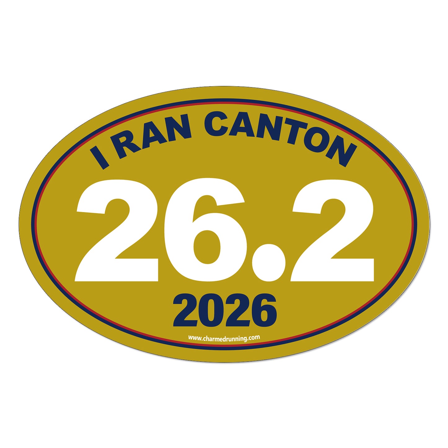I Ran Canton 26.2 Marathon with Custom Year Decal or Car Magnet
