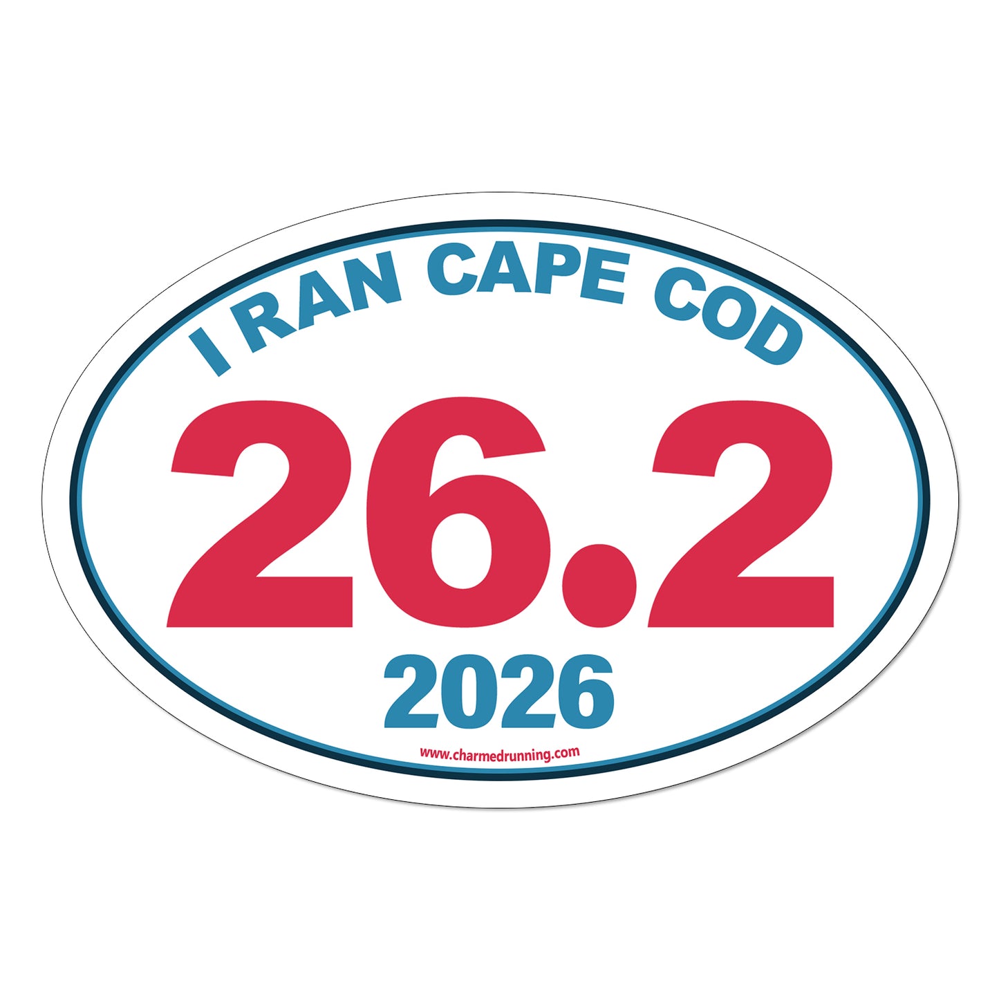 I Ran Cape Cod 26.2 Marathon with Custom Year Decal or Car Magnet