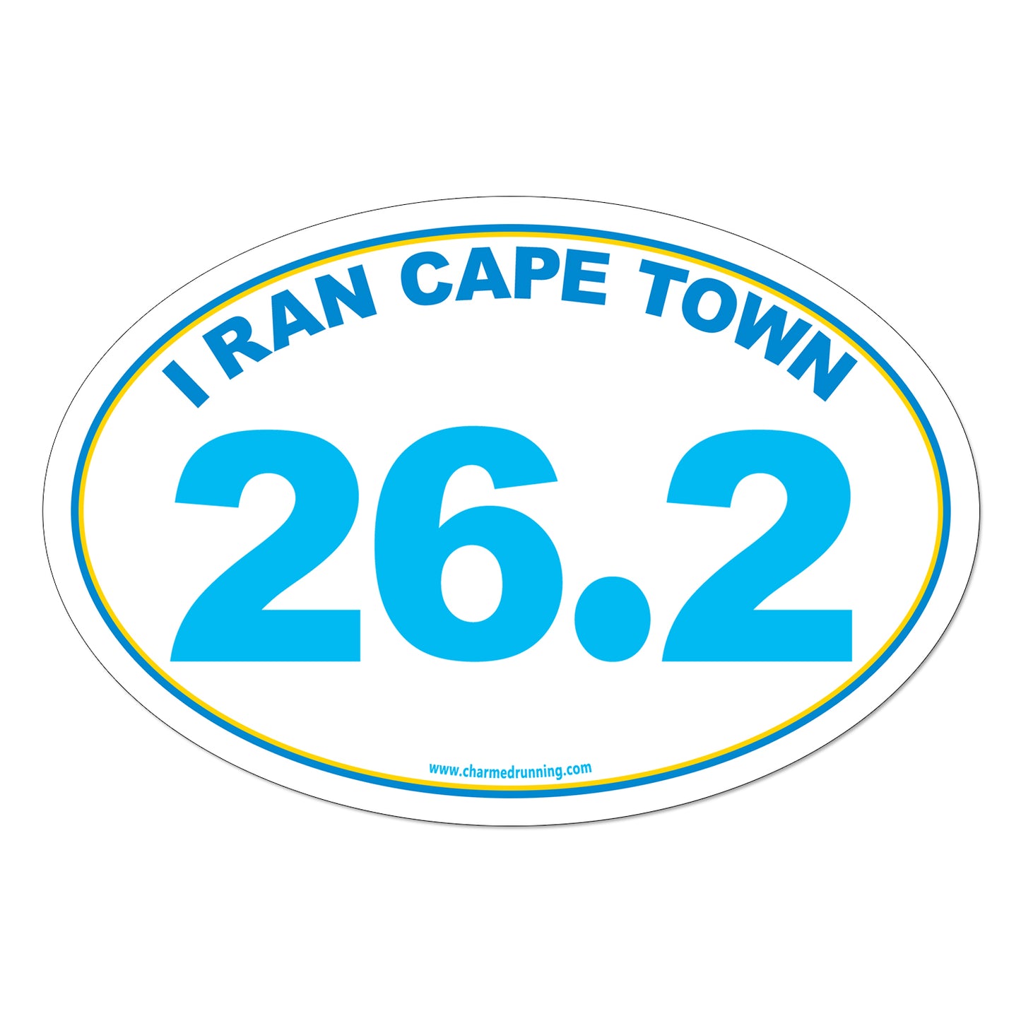 I Ran Cape Town 26.2 Marathon with No Year Decal or Car Magnet