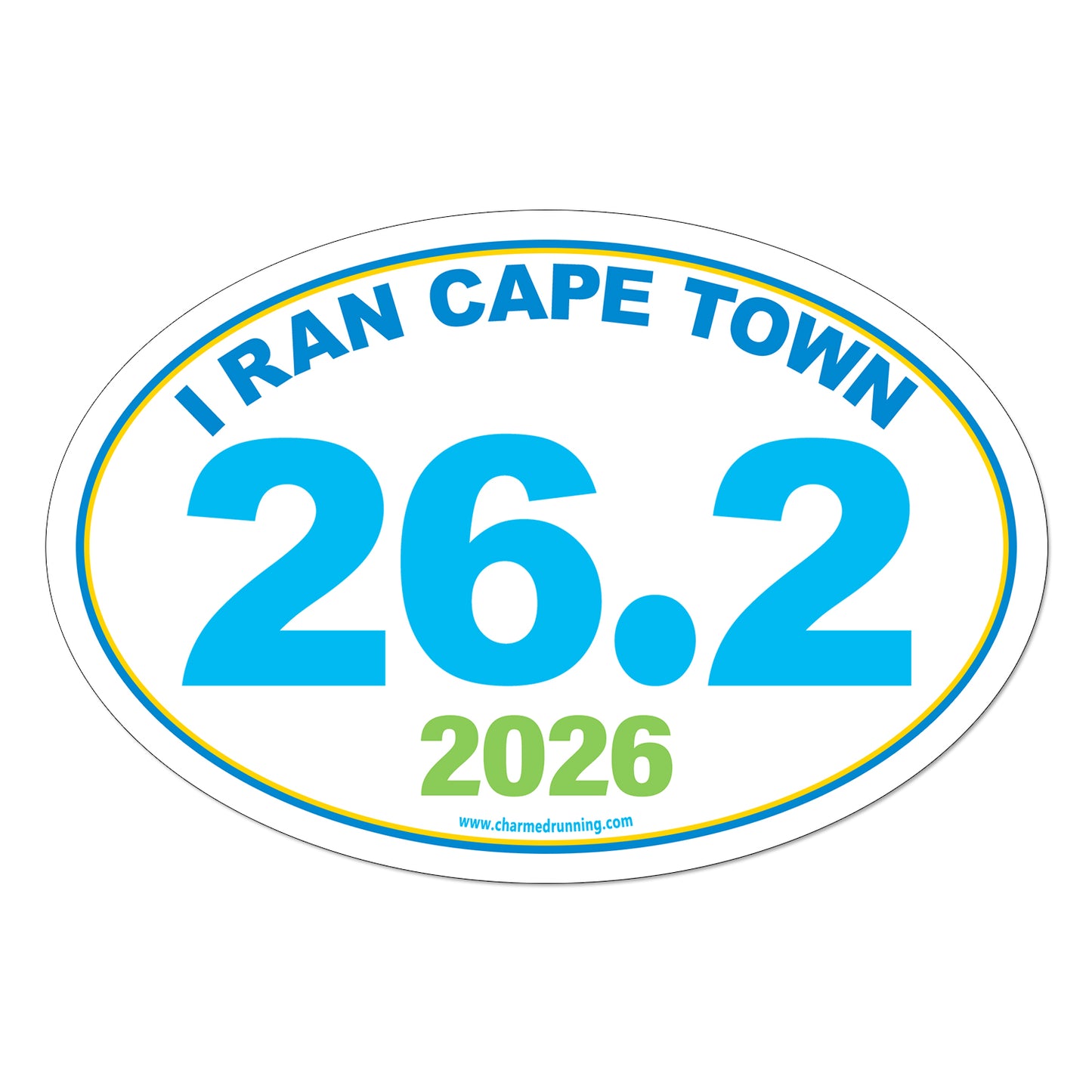 I Ran Cape Town 26.2 Marathon with Custom Year Decal or Car Magnet