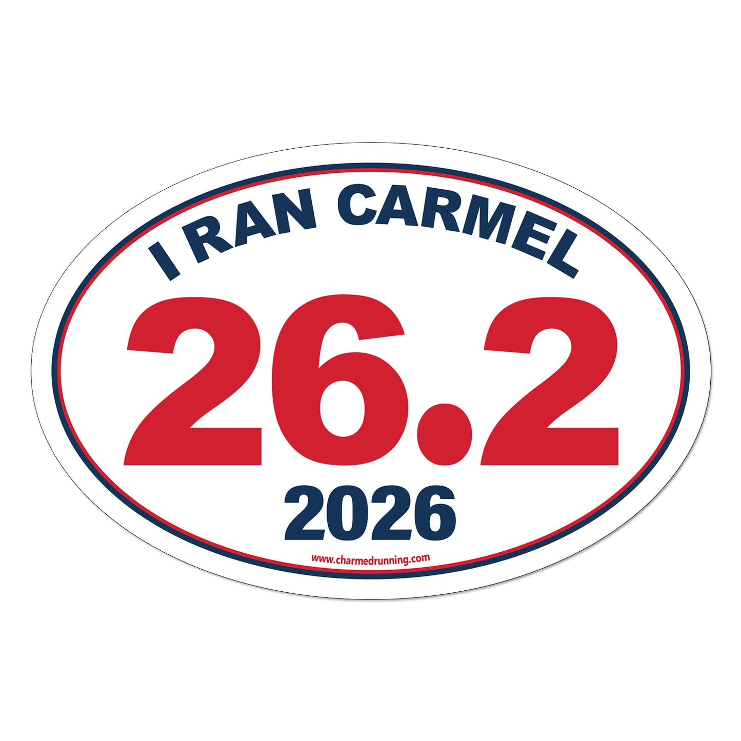 I Ran Carmel 26.2 Marathon with Custom Year Decal or Car Magnet