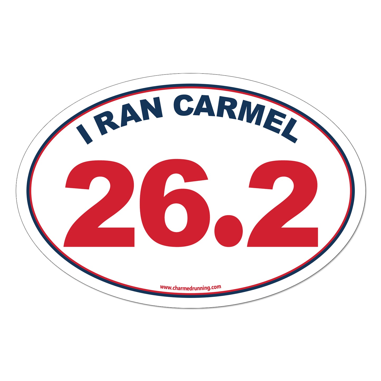 I Ran Carmel 26.2 Marathon with No Year Decal or Car Magnet