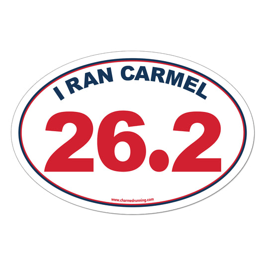 I Ran Carmel 26.2 Marathon with No Year Decal or Car Magnet