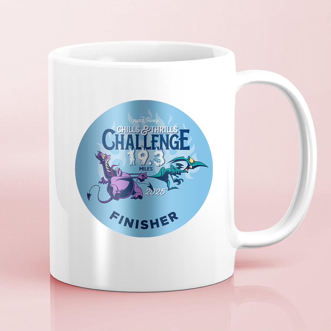 Disneyland Halloween Half Marathon Weekend 2025 Chills & Thrills Challenge 19.3 Miles FINISHER Water Bottle Mug Sticker THEMED