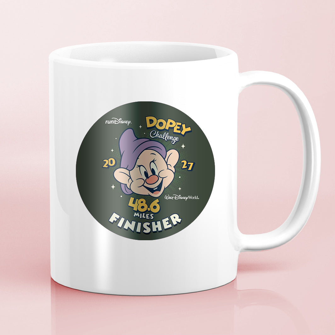 RunDisney Marathon Weekend 2027 Dopey Challenge 48.6 Miles NO WORDS or FINISHER Water Bottle Mug Sticker
