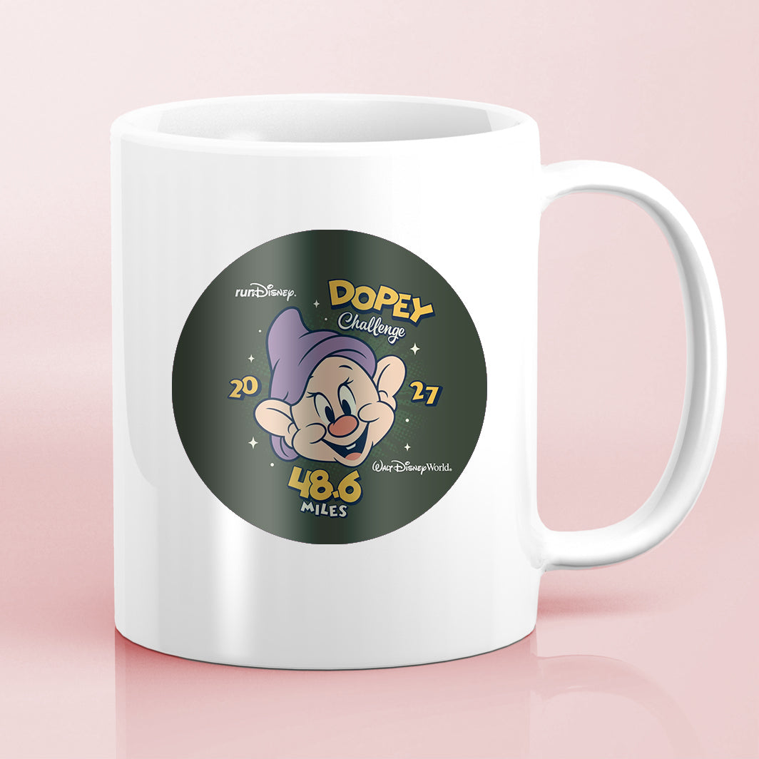RunDisney Marathon Weekend 2027 Dopey Challenge 48.6 Miles NO WORDS or FINISHER Water Bottle Mug Sticker