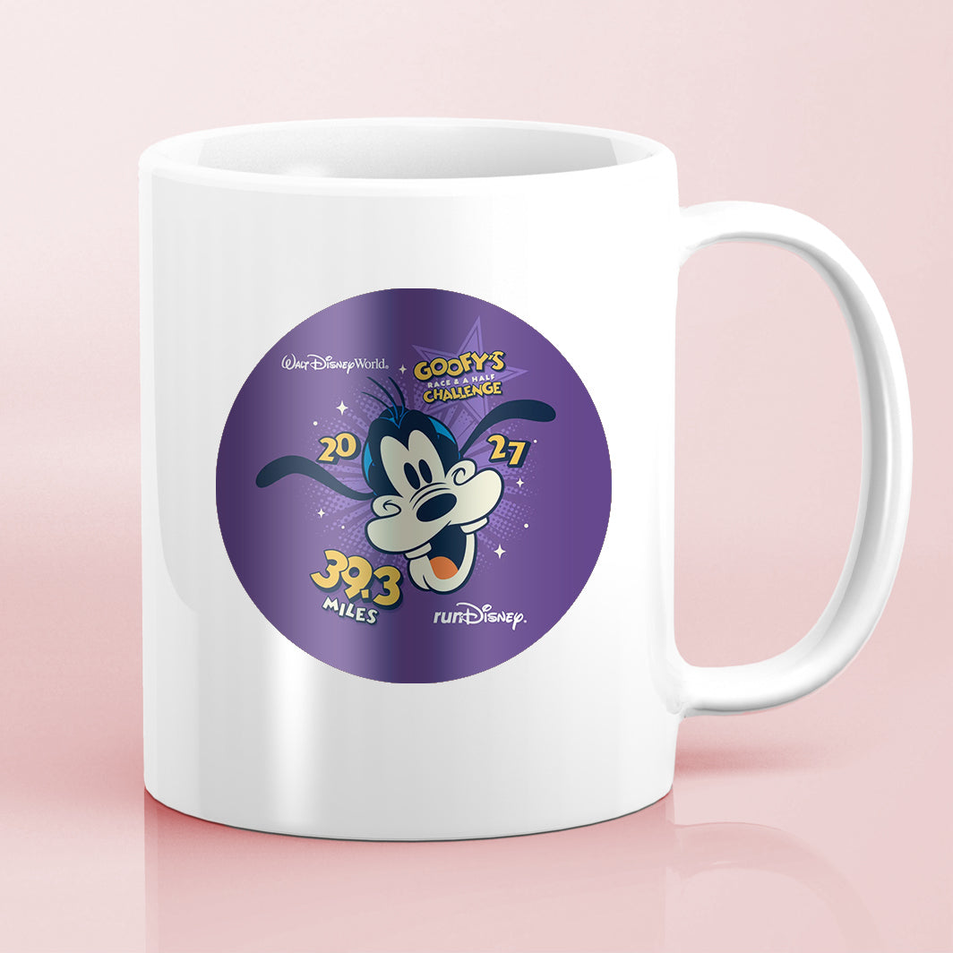 RunDisney Marathon Weekend 2027 Goofy Challenge 39.3 Miles NO WORDS or FINISHER Water Bottle Mug Sticker
