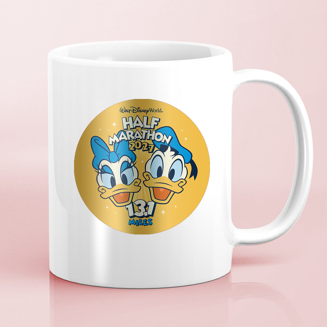 RunDisney Marathon Weekend 2027 Half Marathon 13.1 Miles NO WORDS or FINISHER Water Bottle Mug Sticker