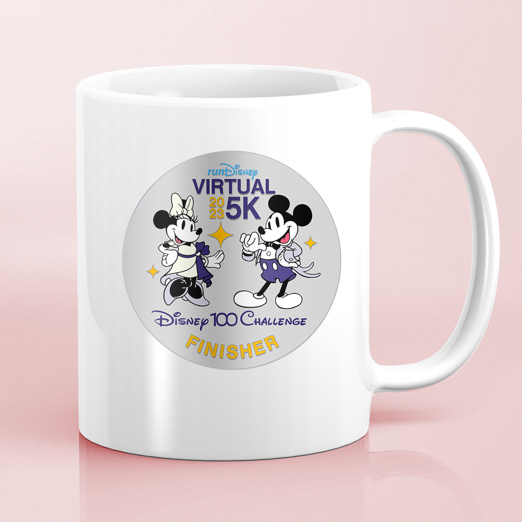 RunDisney Summer Virtual Series 2023 100 Year Challenge 3 x 5K 3.1 Miles FINISHER Water Bottle Mug Sticker